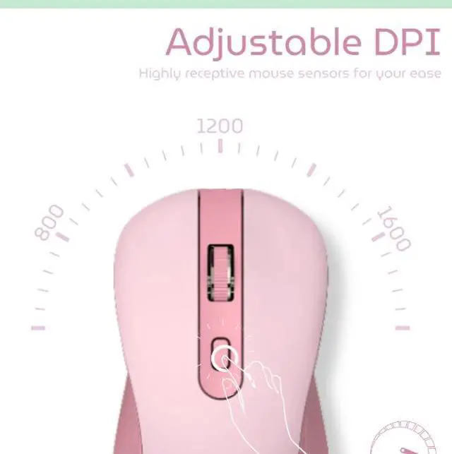 Alt view image 5 of 6 - Best-selling wireless keyboard with excellent appearance for girls with quiet office style, retro and cute pink keyboard and mouse set