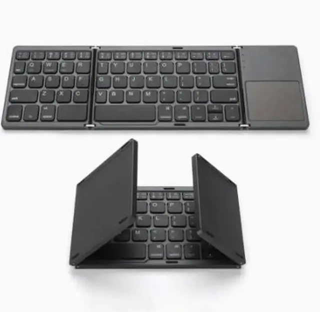 Alt view image 2 of 2 - Foldable mini Bluetooth keyboard - Portable ultra-thin keyboard suitable for mobile phones, tablets and laptops