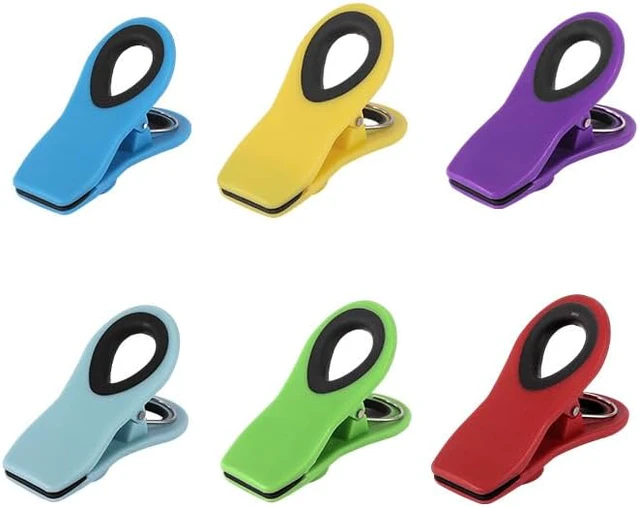 Alt view image 3 of 6 - 6 Pcs Magnetic Chip Clips, Fridge Magnets Bag Clips with Air Tight Seal for Food Storage, Kitchen Essentials for New Home