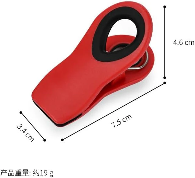 Alt view image 6 of 6 - 6 Pcs Magnetic Chip Clips, Fridge Magnets Bag Clips with Air Tight Seal for Food Storage, Kitchen Essentials for New Home