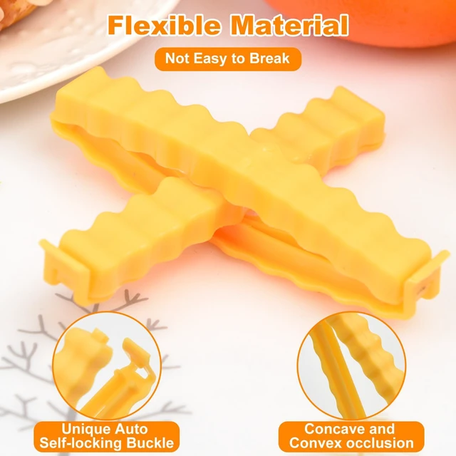 Alt view image 3 of 7 - French Fry Bread Bag Food Clips for Creative Clips 12 PCS, Fries Kitchen Clip, Moisture Proof and Fresh-Keeping Food Sealing Clip.