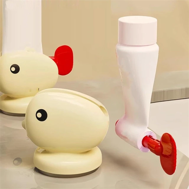 Alt view image 6 of 7 - Cute Whale Toothpaste Squeezer,Suction Cup Manual Toothpaste Squeezer,Multifunction Manual Rotate Toothpaste Dispenser Bathroom Accessories Sets Products (Red)
