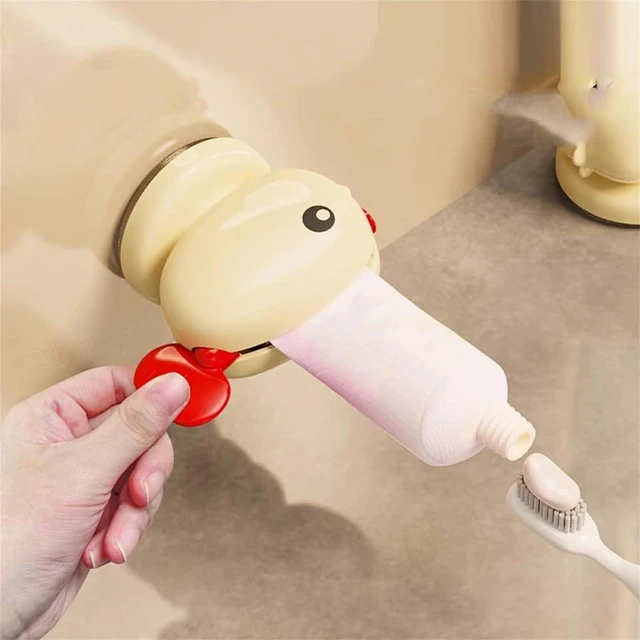 Alt view image 2 of 7 - Cute Whale Toothpaste Squeezer,Suction Cup Manual Toothpaste Squeezer,Multifunction Manual Rotate Toothpaste Dispenser Bathroom Accessories Sets Products (Red)