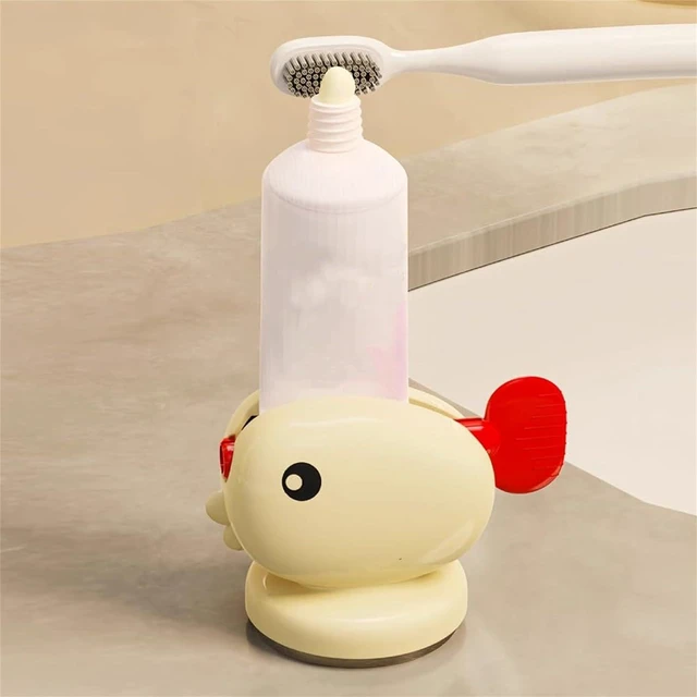 Alt view image 5 of 7 - Cute Whale Toothpaste Squeezer,Suction Cup Manual Toothpaste Squeezer,Multifunction Manual Rotate Toothpaste Dispenser Bathroom Accessories Sets Products (Red)