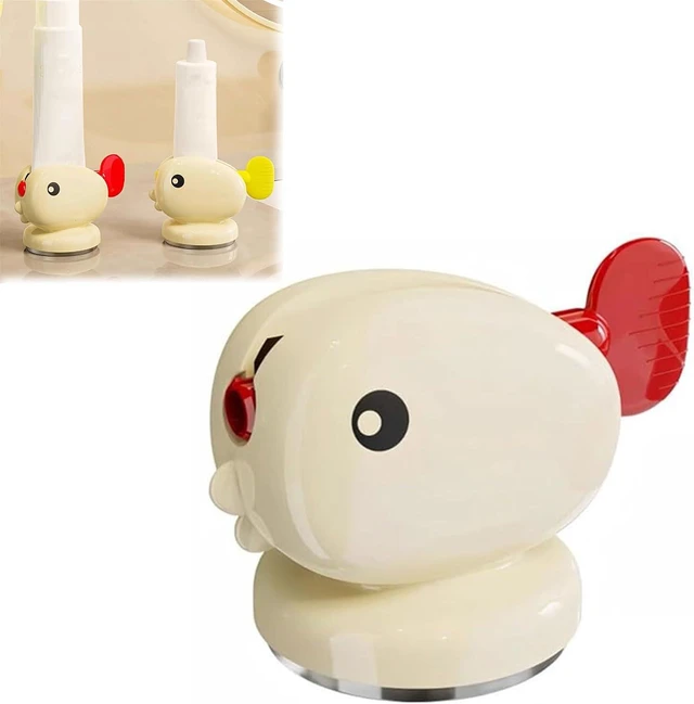 Main image of Cute Whale Toothpaste Squeezer,Suction Cup Manual Toothpaste Squeezer,Multifunction Manual Rotate Toothpaste Dispenser Bathroom Accessories Sets Products (Red)