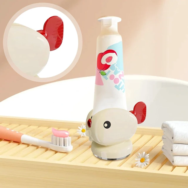 Alt view image 4 of 7 - Cute Whale Toothpaste Squeezer,Suction Cup Manual Toothpaste Squeezer,Multifunction Manual Rotate Toothpaste Dispenser Bathroom Accessories Sets Products (Red)