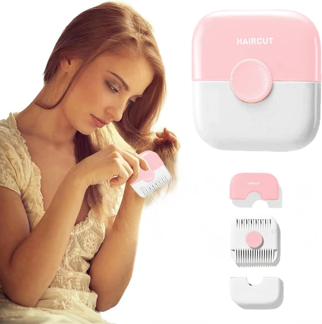 Main image of Professional Hair Cutting Comb Tool Protective Lid Convenient Hair Stylist Supplies for Safe Trimming and Styling Compact Design for Boys and Girls and Adults and Safe for Precise pink