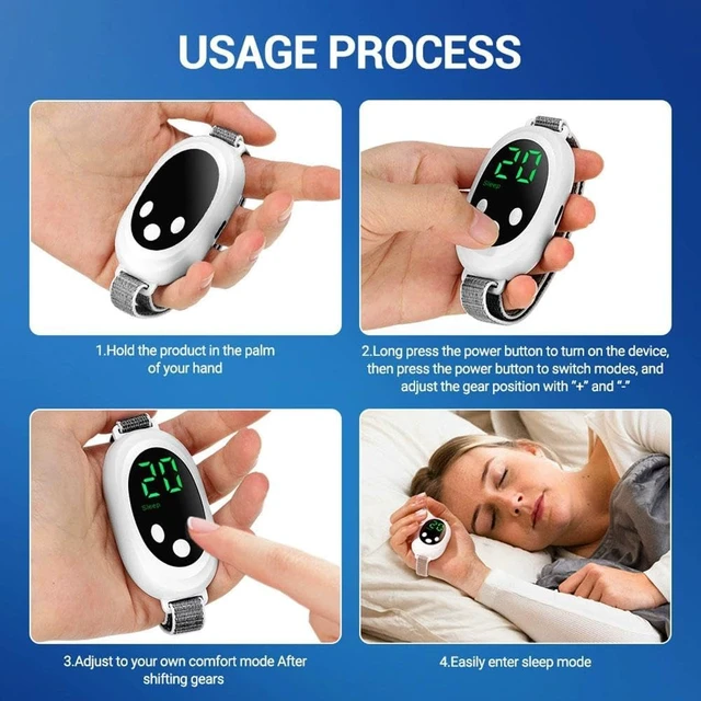 Alt view image 3 of 6 - Handheld Sleep Aid Device with Microcurrent Pulse Technology Handheld Calm Device for Relaxation & Deep Rest, USB Rechargeable Portable Stress Relief Tool for Travel Office & Home (White)