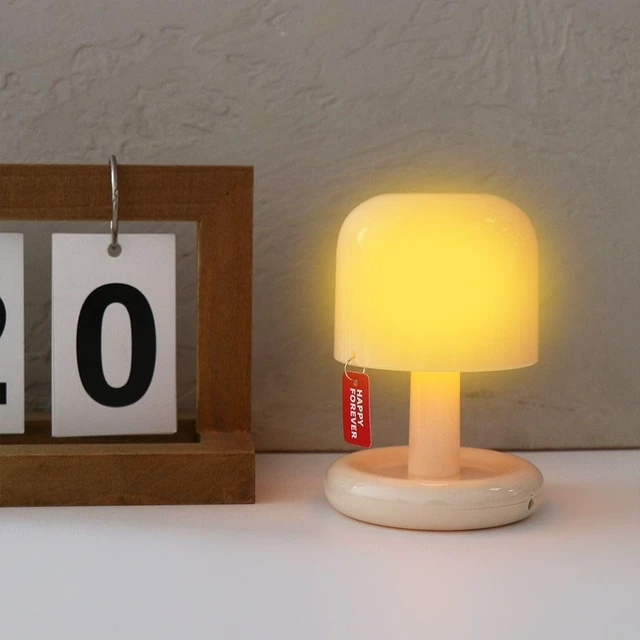 Alt view image 3 of 5 - Mushroom Table Lamp, Mini Gradual Sunset Desktop Light Decoration Bedside Bedroom LED Tabletop Minimalist Desk Lights Kids GiftMushroom Table Lamp, Mini Gradual Sunset Desktop Light Decoration Bedside