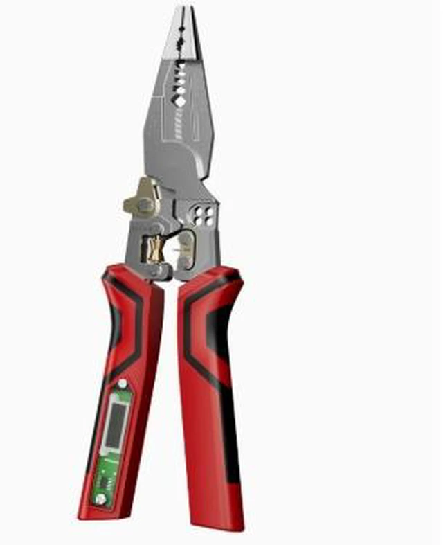 Main image of Wire stripper - Specialized industrial-grade multi-functional pliers for electricians. Universal wire stripper. Complete set of electrician tools.