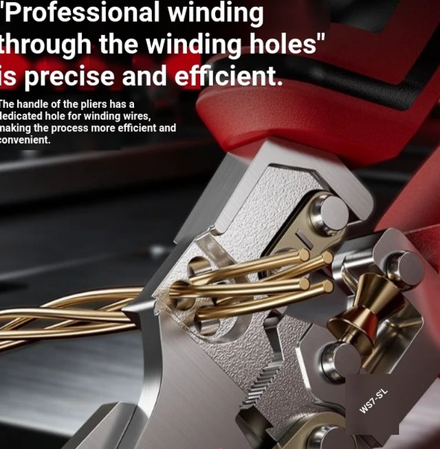 Alt view image 4 of 4 - Wire stripper - Specialized industrial-grade multi-functional pliers for electricians. Universal wire stripper. Complete set of electrician tools.