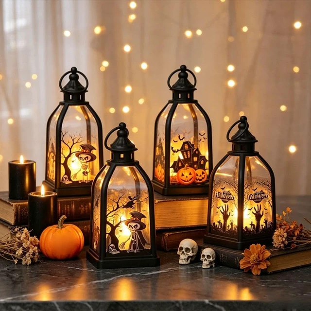Alt view image 3 of 5 - Halloween Pumpkin Lantern with LED Light,Portable Tabletop and Costume Prop
Flameless LED Pumpkin Lantern with A Carry Handle for Parades, Tables, Windows And Party Displays