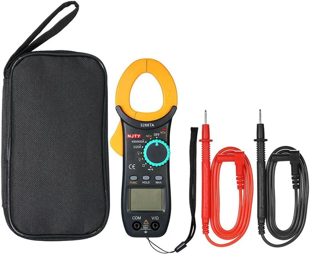 Main image of Digital Clamp Meter 2000 Counts Auto Range Multimeter with NCV Test AC/DC Voltage AC Current Portable Handheld Multimeter LCD Display Measuring Resistance Continuity Diode