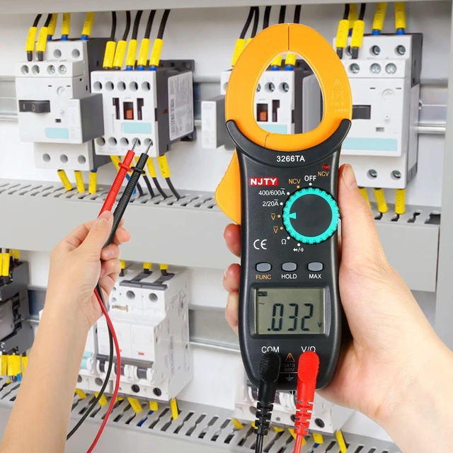 Alt view image 3 of 7 - Digital Clamp Meter 2000 Counts Auto Range Multimeter with NCV Test AC/DC Voltage AC Current Portable Handheld Multimeter LCD Display Measuring Resistance Continuity Diode