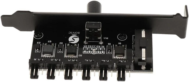 Alt view image 3 of 5 - 4-Pin Power 6 Channels PC Case CPU Cooler Cooling Fan Speed Controller