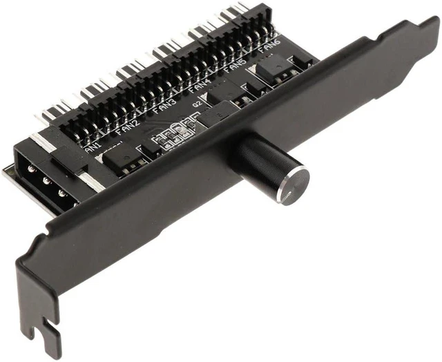 Alt view image 5 of 5 - 4-Pin Power 6 Channels PC Case CPU Cooler Cooling Fan Speed Controller