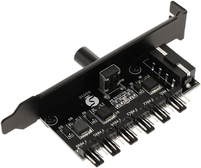 Alt view image 4 of 5 - 4-Pin Power 6 Channels PC Case CPU Cooler Cooling Fan Speed Controller