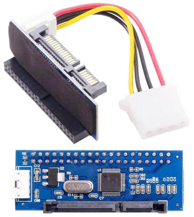 Main image of IDE/PATA 40Pin Disk To SATA Female Converter Adapter PCBA For Desktop & 3.5" Hard Disk Drive With 7Pin-SATA Data Cable