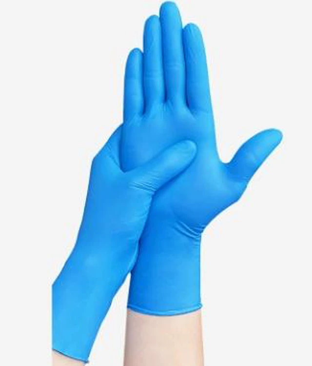 Alt view image 4 of 5 - Food-grade thickened, wear-resistant, waterproof, and oil-resistant nitrile gloves for industrial safety, inspection, and disposable finger covers(M)