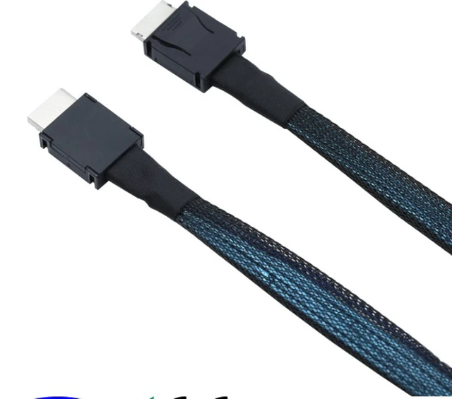 Alt view image 2 of 6 - OCuLink SFF-8611 4i PCIe 4.0 x4 Data Cable 0.5M, High-Speed Server Cable for U.2/U.3 NVMe SSD, HBA/RAID Card & eGPU Dock