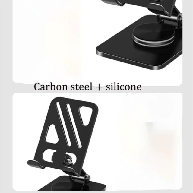 Alt view image 5 of 6 - 360-degree rotatable phone stand, desktop metal portable folding lazy person live streaming tripod