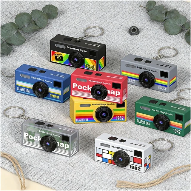 Alt view image 4 of 6 - Mini Retro CCD Keychain Thumb Camera 1080P HD Video Recorder with Flash, Support Memory Card, Ideal Gift(Blue,Add 8G) red
