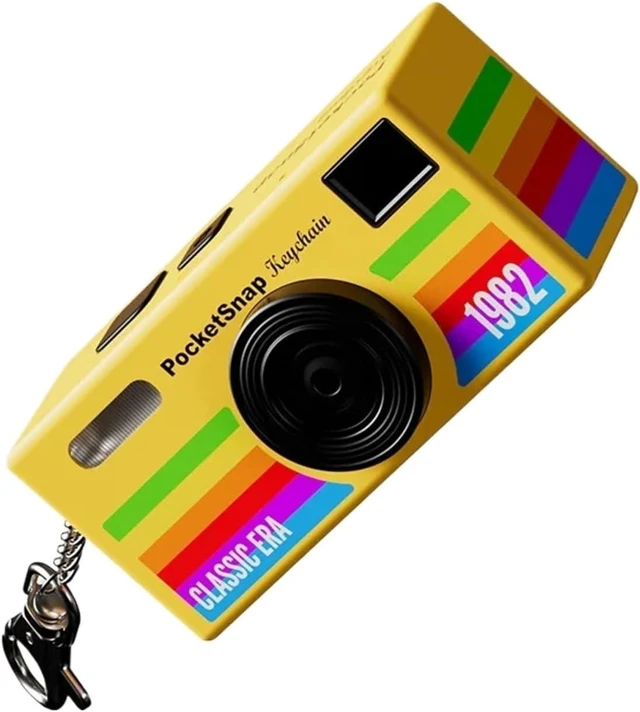 Main image of Mini Retro CCD Keychain Thumb Camera 1080P HD Video Recorder with Flash, Support Memory Card, Ideal Gift(Blue,Add 8G) yellow