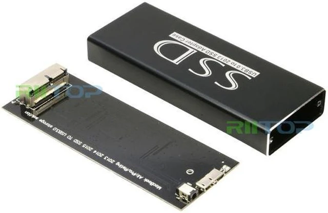 Alt view image 2 of 6 - USB 3.0 SSD Enclosure for 2013 2014 2015 Apple MacBook Air Pro Retina SSD Adapter with Cable, USB External Reader for (2013-2017 Year) A1465 A1466 A1398 A1502 SSD (12+16 pin)