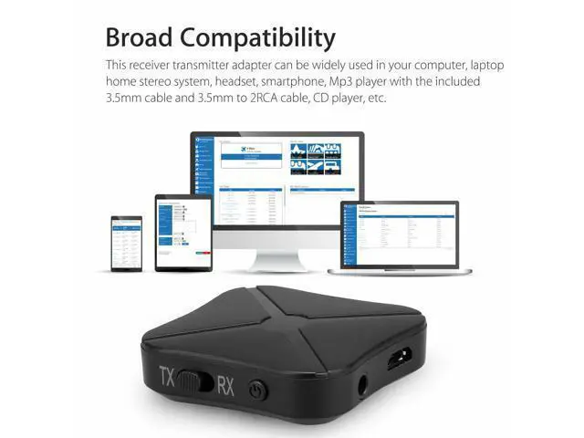 Alt view image 5 of 7 - 2in1 Bluetooth Transmitter &Receiver Wireless Home Music TV Stereo Audio Adapter