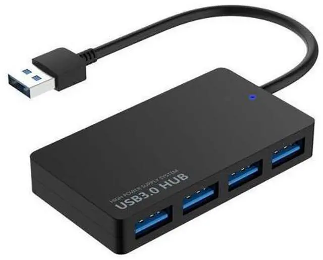 Main image of 4-Port USB 3.0 Data Hub Compatible with MacBook Mac Pro/Mini iMac Surface Pro XPS Notebook PC USB Flash Drives Mobile HDD