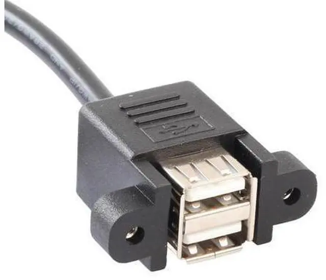 Alt view image 5 of 6 - 9 Pin Motherboard Header to 2 Ports USB 2.0 Female Cable Adapter 30cm Extension Cables Computer Connectors for PC