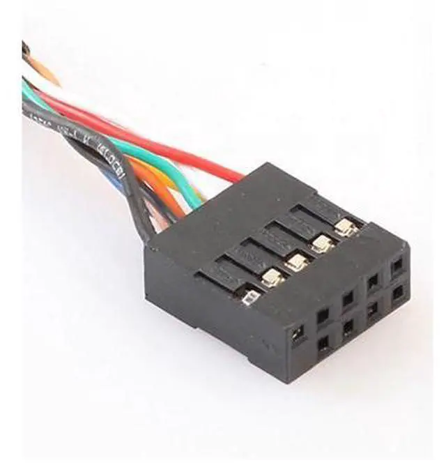 Alt view image 6 of 6 - 9 Pin Motherboard Header to 2 Ports USB 2.0 Female Cable Adapter 30cm Extension Cables Computer Connectors for PC