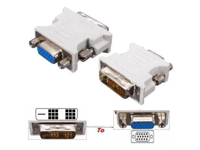 Alt view image 3 of 6 - 1pc DVI-D To VGA Adapter DVI-D 18+1Pin Dual Link Male to VGA 15 Pin Female Plug Adapter For PC Laptop