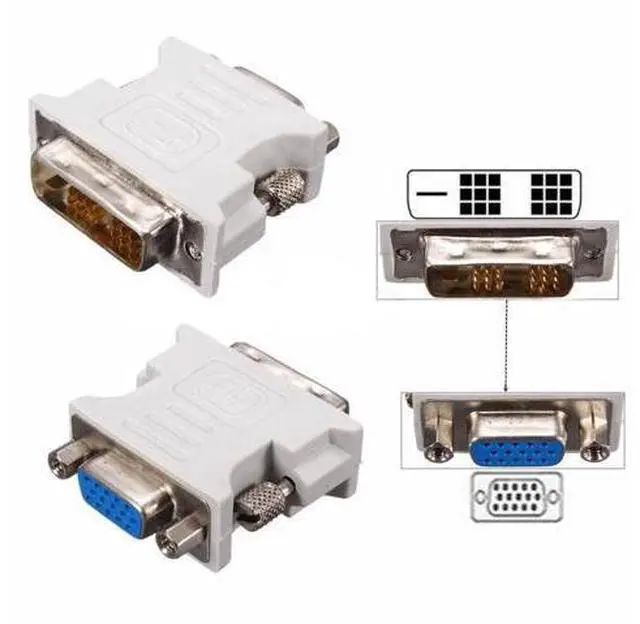 Alt view image 4 of 6 - 1pc DVI-D To VGA Adapter DVI-D 18+1Pin Dual Link Male to VGA 15 Pin Female Plug Adapter For PC Laptop