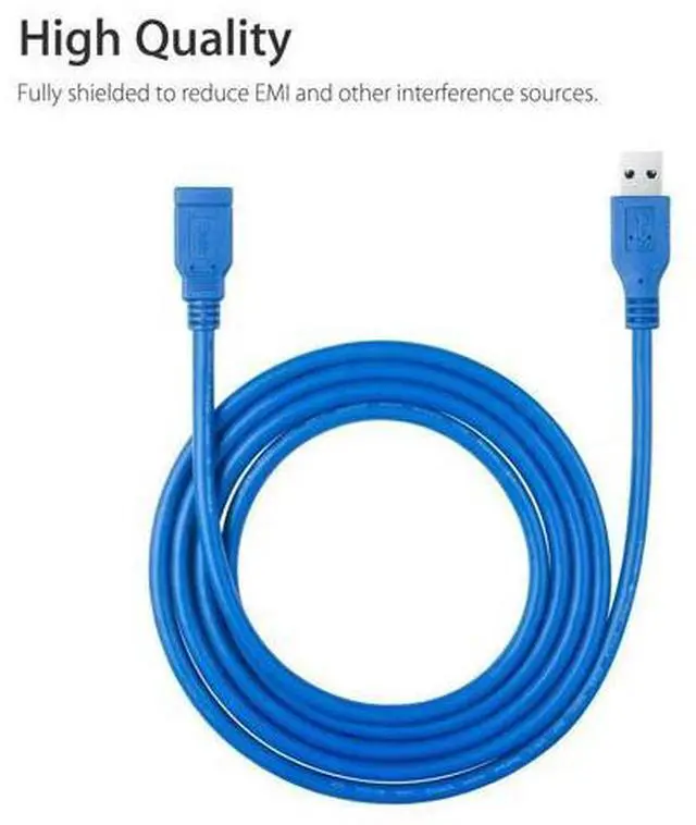 Alt view image 6 of 7 - 10FT Super Speed USB 3.0 Type A Male to Female Extension Cable For Laptop PC