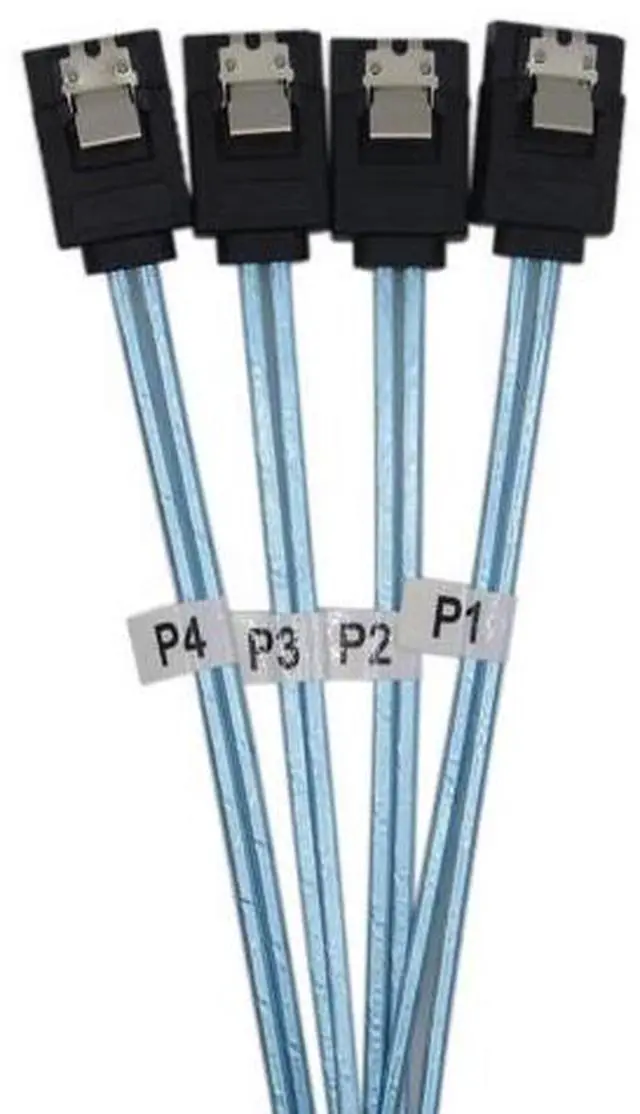 Alt view image 4 of 5 - CableDeconn High Speed 6Gbps 4pcs/set Sata Cable Sas Cable for Server 1M (H0101)