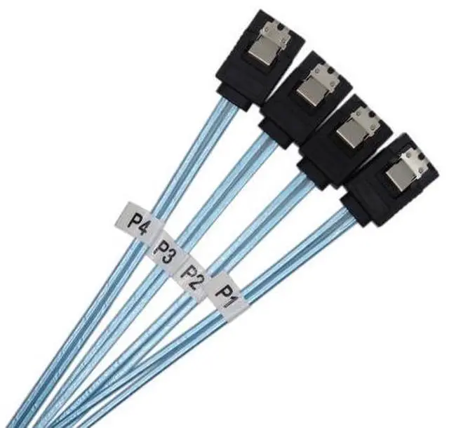 Alt view image 5 of 5 - CableDeconn High Speed 6Gbps 4pcs/set Sata Cable Sas Cable for Server 1M (H0101)