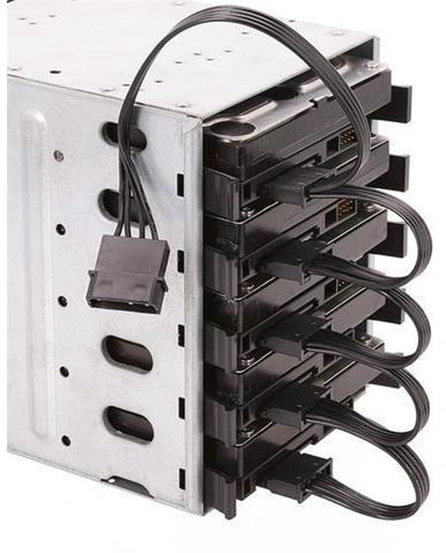 Alt view image 5 of 7 - 5pcs/lot 1X 4Pin to 5X 15Pin IDE SATA Hard Drive Power Splitter Cable Cord Adapter