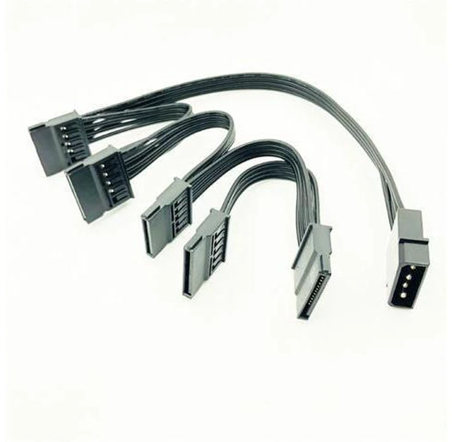 Alt view image 3 of 7 - 5pcs/lot 1X 4Pin to 5X 15Pin IDE SATA Hard Drive Power Splitter Cable Cord Adapter
