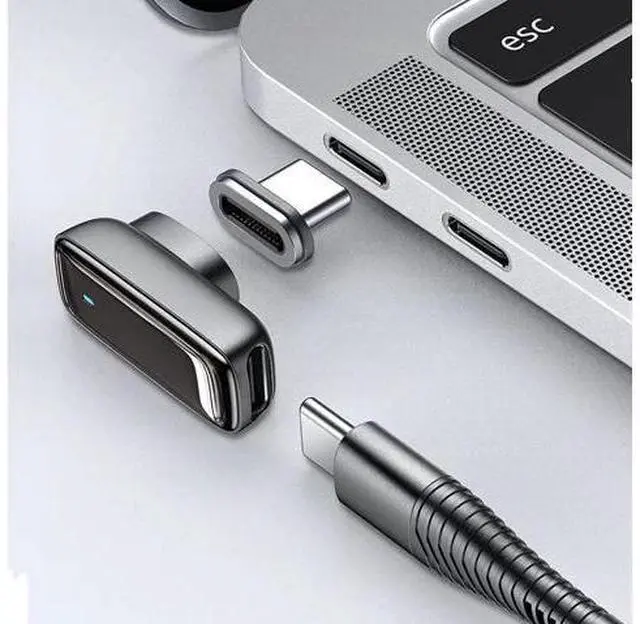 Main image of USB C Magnetic Adapter 24 Pins Type-C to Type-C PD 100W Quick Charger 4K@60Hz & 9Gbps Data Transfer Compatible with Mac Book Pro/Air and Other USB C Devices