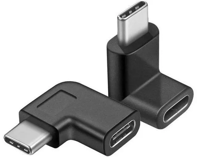 Main image of USB C 90 Degree Adapter Guamar Type C Male to Female Extension Adapter Right & Left and Upward & Downward Angled USB 3.1 Connector for Laptop Tablet Android Mobile Phone MacBook Pro/Air 2 Pack