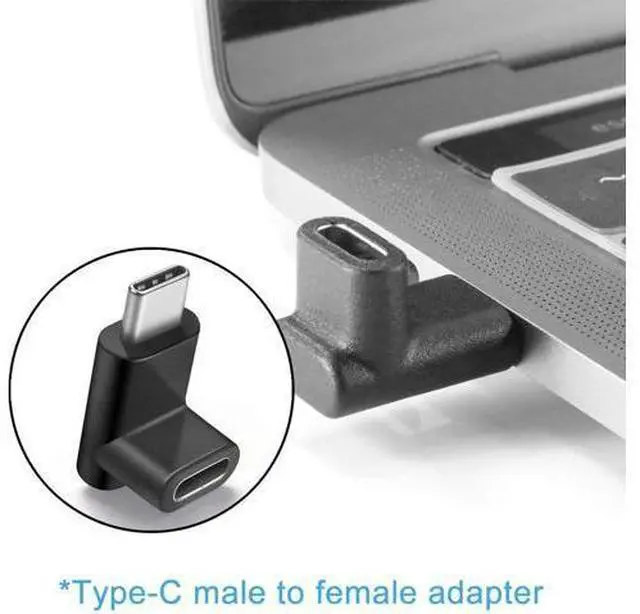 Alt view image 6 of 6 - USB C 90 Degree Adapter Guamar Type C Male to Female Extension Adapter Right & Left and Upward & Downward Angled USB 3.1 Connector for Laptop Tablet Android Mobile Phone MacBook Pro/Air 2 Pack