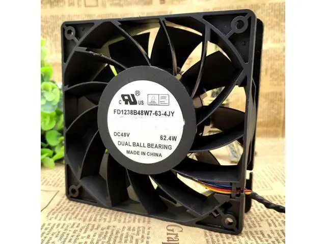Alt view image 3 of 3 - FD1238B48W7-63-4JY DC48V 62.40W 12cm12038 cooling fan