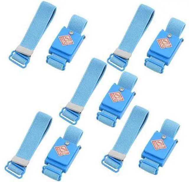 Main image of 5 Pcs Blue Anti Static ESD Discharge Cordless Wrist Strap Band