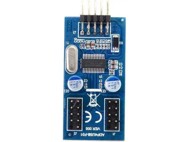 Alt view image 4 of 6 - a Internal 9-Pin USB 2.0 Splitter 1 Male to 4 Female Motherboard Pin to PC Case