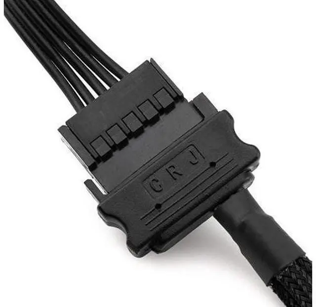 Alt view image 4 of 6 - SATA to 3 x 4Pin PWM Sleeved Fan Power Adapter Cable