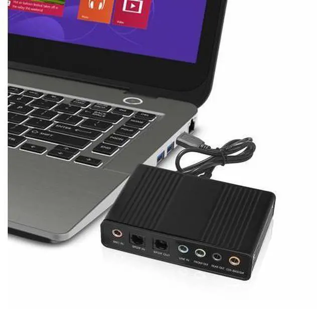 Alt view image 4 of 7 - 6 Channel 5.1 Optical SPDIF Sound Card USB Audio Output Adapter External for PC