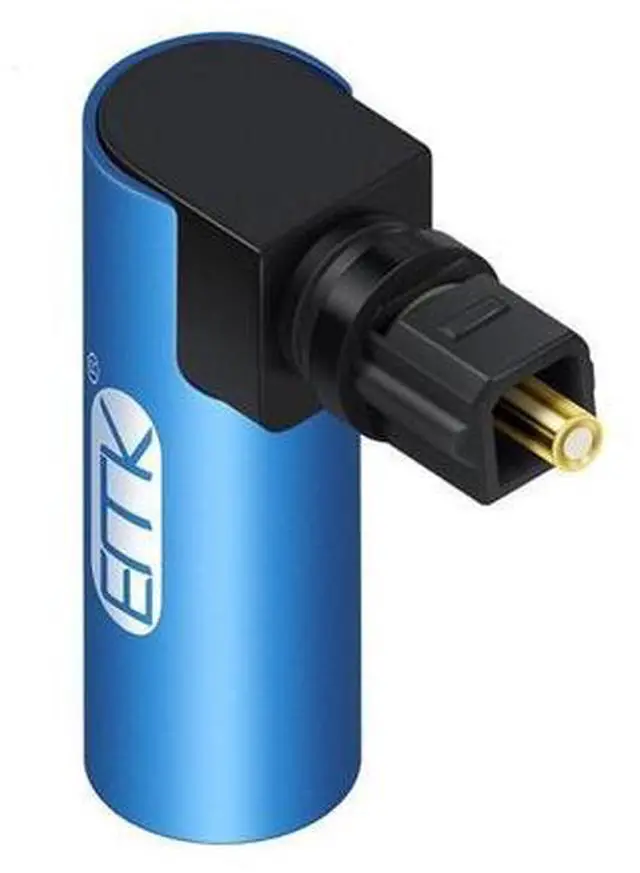 Alt view image 2 of 3 - Full EMK Right Angle Digital Optical Audio Cable SPDIF Toslink 90 Degree Optical Adapter for Speaker Soundbox TV
