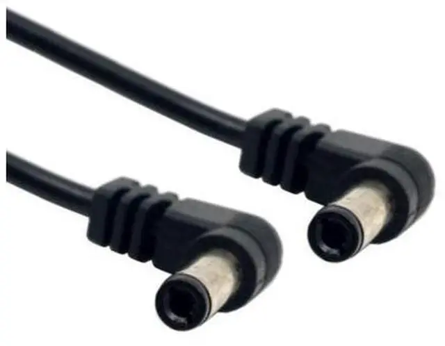 Main image of DC Power Cable DC Power 5.5 x 2.1mm / 2.5mm Male to 5.5 2.1/2.5mm Male Plug Cable Right Angled 90 Degree 60cm Power to DC Cable