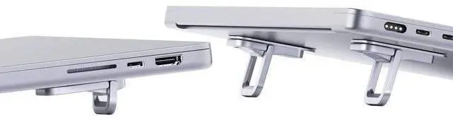 Main image of Hagibis Laptop Stand Adjustable Height for Desk, Portable Invisible Laptop Riser, Ergonomic Laptop Mount Keyboard Kickstand Aluminum Cooling Pad for MacBook Pro Air, 12-17 inch Tablet Laptop (Silver)